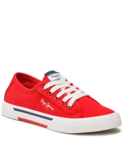 Pepe Jeans Tenisówki Brady Boy Basic PBS30527 Czerwony