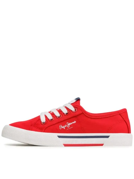 Pepe Jeans Tenisówki Brady Boy Basic PBS30527 Czerwony