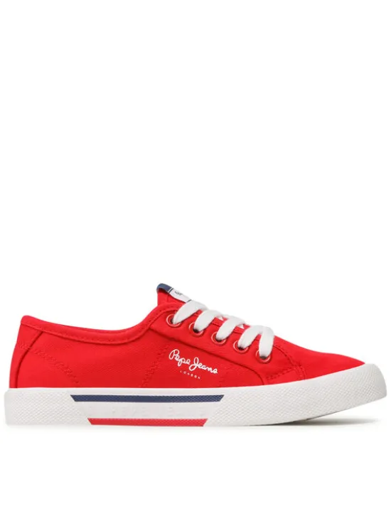 Pepe Jeans Tenisówki Brady Boy Basic PBS30527 Czerwony