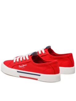 Pepe Jeans Tenisówki Brady Boy Basic PBS30527 Czerwony