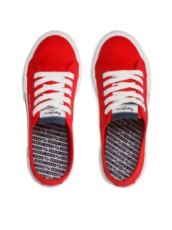 Pepe Jeans Tenisówki Brady Boy Basic PBS30527 Czerwony