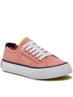 Pepe Jeans Tenisówki Ottis Basic G PGS30605 Pomarańczowy