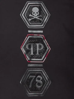 PHILIPP PLEIN Bluza 30294 Czarny Regular Fit