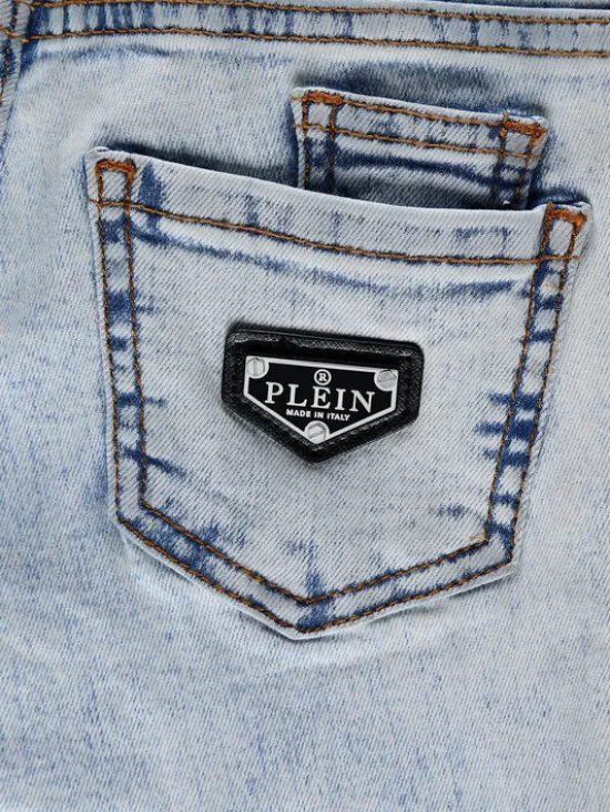 PHILIPP PLEIN Jeansy 6123 Błękitny Comfort Fit