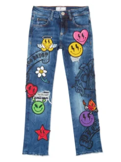PHILIPP PLEIN Jeansy 20165 Błękitny Comfort Fit