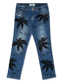 PHILIPP PLEIN Jeansy 30310 Błękitny Slim Fit