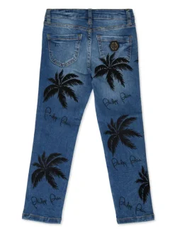 PHILIPP PLEIN Jeansy 30310 Błękitny Slim Fit