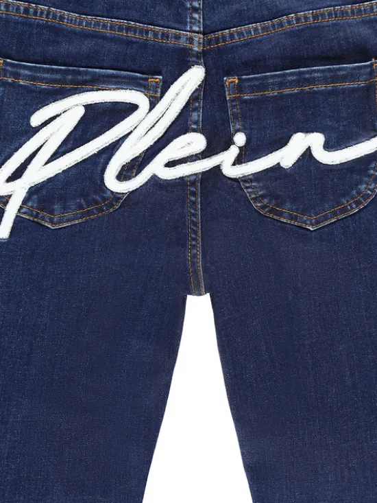 PHILIPP PLEIN Jeansy 1645 Błękitny Straight Fit