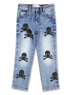 PHILIPP PLEIN Jeansy 10555 Błękitny Straight Fit