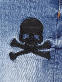 PHILIPP PLEIN Jeansy 10555 Błękitny Straight Fit