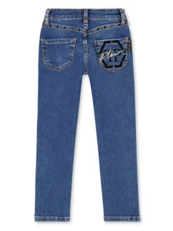 PHILIPP PLEIN Jeansy 25653 Błękitny Slim Fit