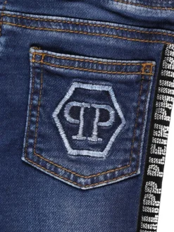 PHILIPP PLEIN Jeansy 30173 Granatowy Straight Fit