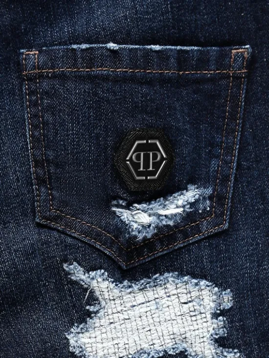 PHILIPP PLEIN Jeansy 1745 Kolorowy Straight Fit