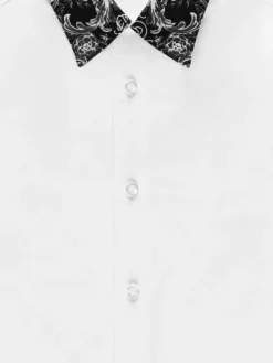 PHILIPP PLEIN Koszula 7943 Biały Basic Fit