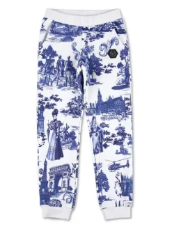 PHILIPP PLEIN Spodnie dresowe 5949 Biały Jogger Fit