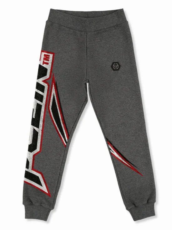 PHILIPP PLEIN Spodnie dresowe 30352 Szary Jogger Fit