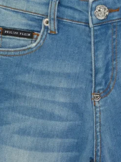 PHILIPP PLEIN Szorty jeansowe 28123 Błękitny Basic Fit