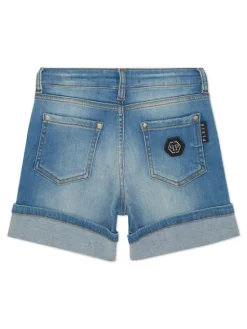 PHILIPP PLEIN Szorty jeansowe 28123 Błękitny Basic Fit