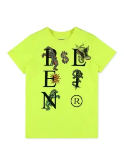 PHILIPP PLEIN T-Shirt 5571 Żółty Regular Fit