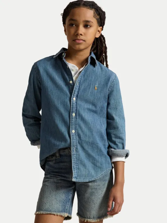 Polo Ralph Lauren Koszula jeansowa 323713843001 Niebieski Regular Fit