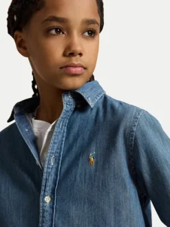 Polo Ralph Lauren Koszula jeansowa 323713843001 Niebieski Regular Fit