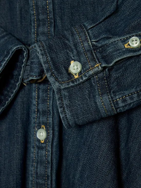 Polo Ralph Lauren Sukienka codzienna Denim Shirtd 313698860001 Granatowy Regular Fit