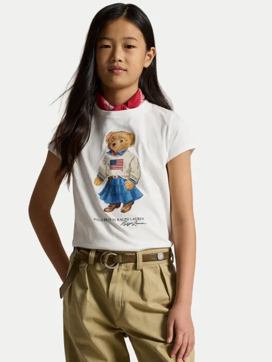 Polo Ralph Lauren T-Shirt 313A98403001 Biały Regular Fit