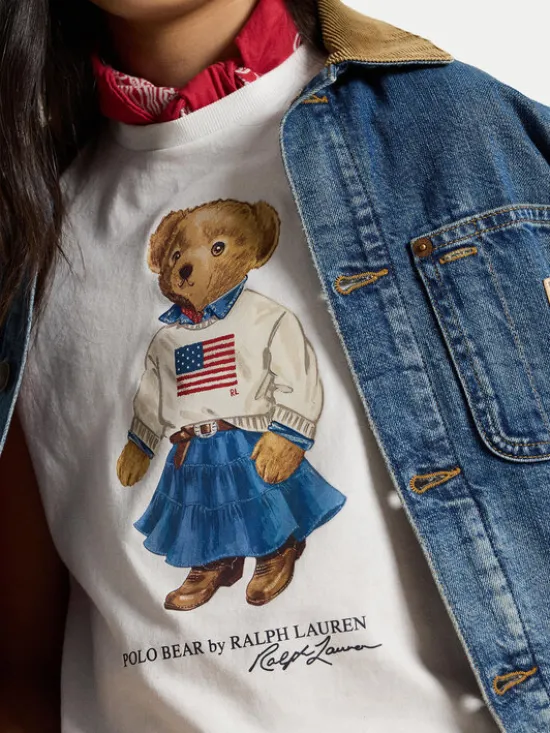 Polo Ralph Lauren T-Shirt 313A98403001 Biały Regular Fit