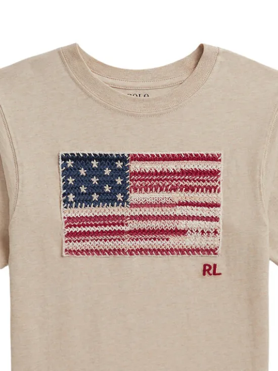 Polo Ralph Lauren T-Shirt 313B20043001 Beżowy Regular Fit