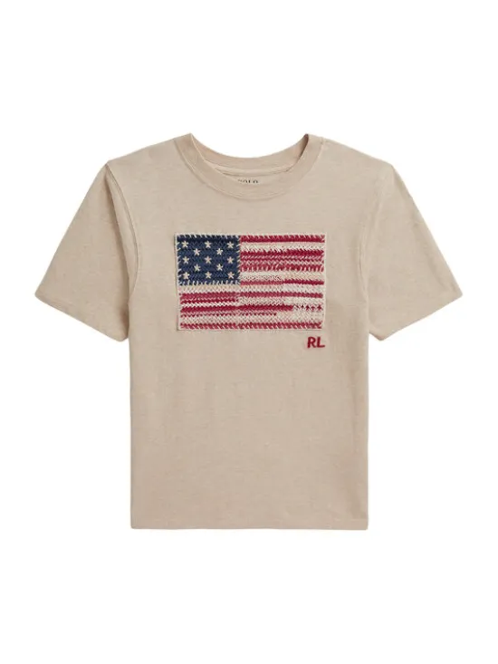 Polo Ralph Lauren T-Shirt 313B20043001 Beżowy Regular Fit