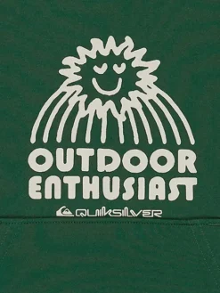Quiksilver Bluza Graphics EQKFT03406 Zielony Regular Fit