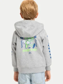 Quiksilver Bluza Graphic Zips EQKFT03407 Szary Regular Fit