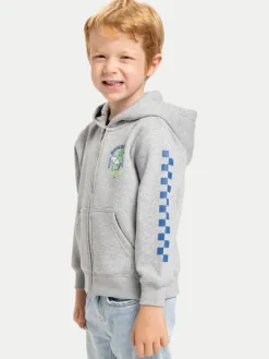 Quiksilver Bluza Graphic Zips EQKFT03407 Szary Regular Fit