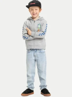 Quiksilver Bluza Graphic Zips EQKFT03407 Szary Regular Fit