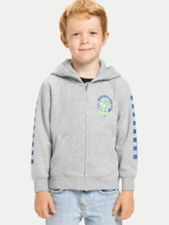 Quiksilver Bluza Graphic Zips EQKFT03407 Szary Regular Fit