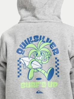 Quiksilver Bluza Graphic Zips EQKFT03407 Szary Regular Fit