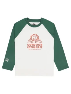 Quiksilver Bluzka Ev Spot On Raglan EQKZT03574 Biały Regular Fit