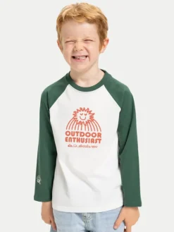 Quiksilver Bluzka Ev Spot On Raglan EQKZT03574 Biały Regular Fit
