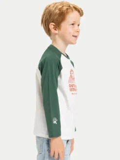 Quiksilver Bluzka Ev Spot On Raglan EQKZT03574 Biały Regular Fit