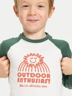 Quiksilver Bluzka Ev Spot On Raglan EQKZT03574 Biały Regular Fit