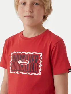 Quiksilver T-Shirt Ev Gotam Foam EQKZT03568 Czerwony Regular Fit