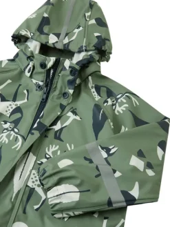Reima Kurtka przeciwdeszczowa Vesi 5100025A Zielony Regular Fit