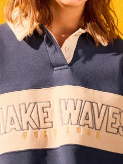 Roxy Bluza Iconic Waves ERGFT04025 Niebieski Boxy Fit