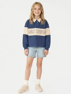 Roxy Bluza Iconic Waves ERGFT04025 Niebieski Boxy Fit