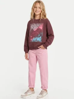 Roxy Bluza Lineup Brushed ERGFT04021 Brązowy Oversize