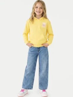 Roxy Bluza Surf Feeling Brushed ERGFT04028 Żółty Relaxed Fit
