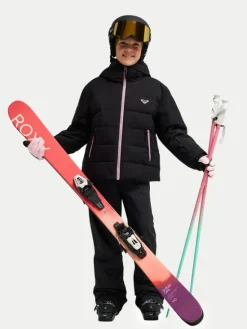 Roxy Kurtka narciarska Snowyhill ERGTJ03205 Czarny Regular Fit