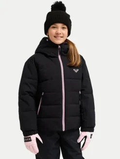Roxy Kurtka narciarska Snowyhill ERGTJ03205 Czarny Regular Fit
