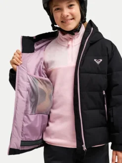 Roxy Kurtka narciarska Snowyhill ERGTJ03205 Czarny Regular Fit