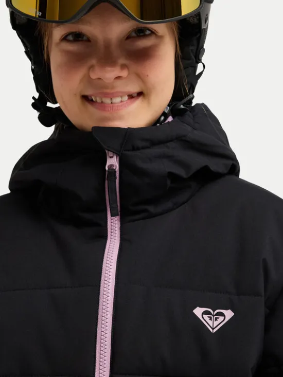 Roxy Kurtka narciarska Snowyhill ERGTJ03205 Czarny Regular Fit